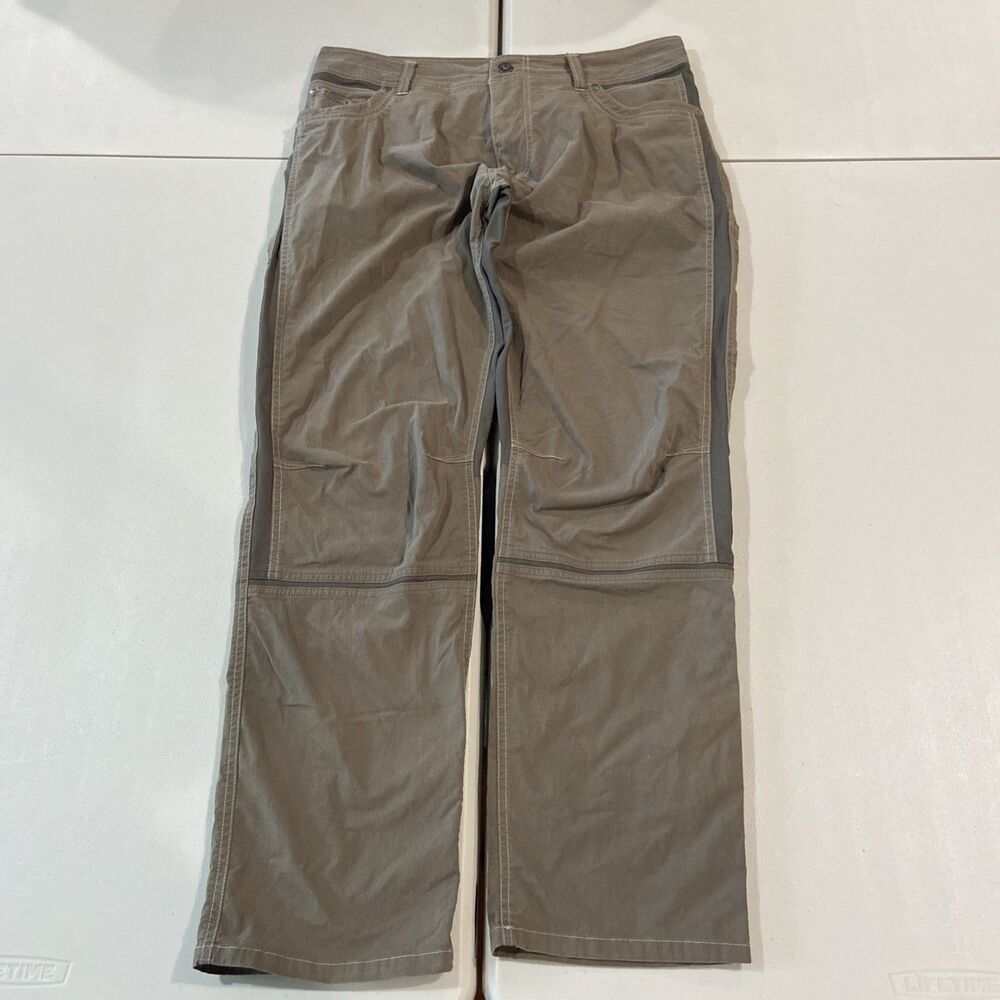 Kuhl Legendary Cargo Pants Womens 16 Short brown Cotton Nylon Hiking Stretch